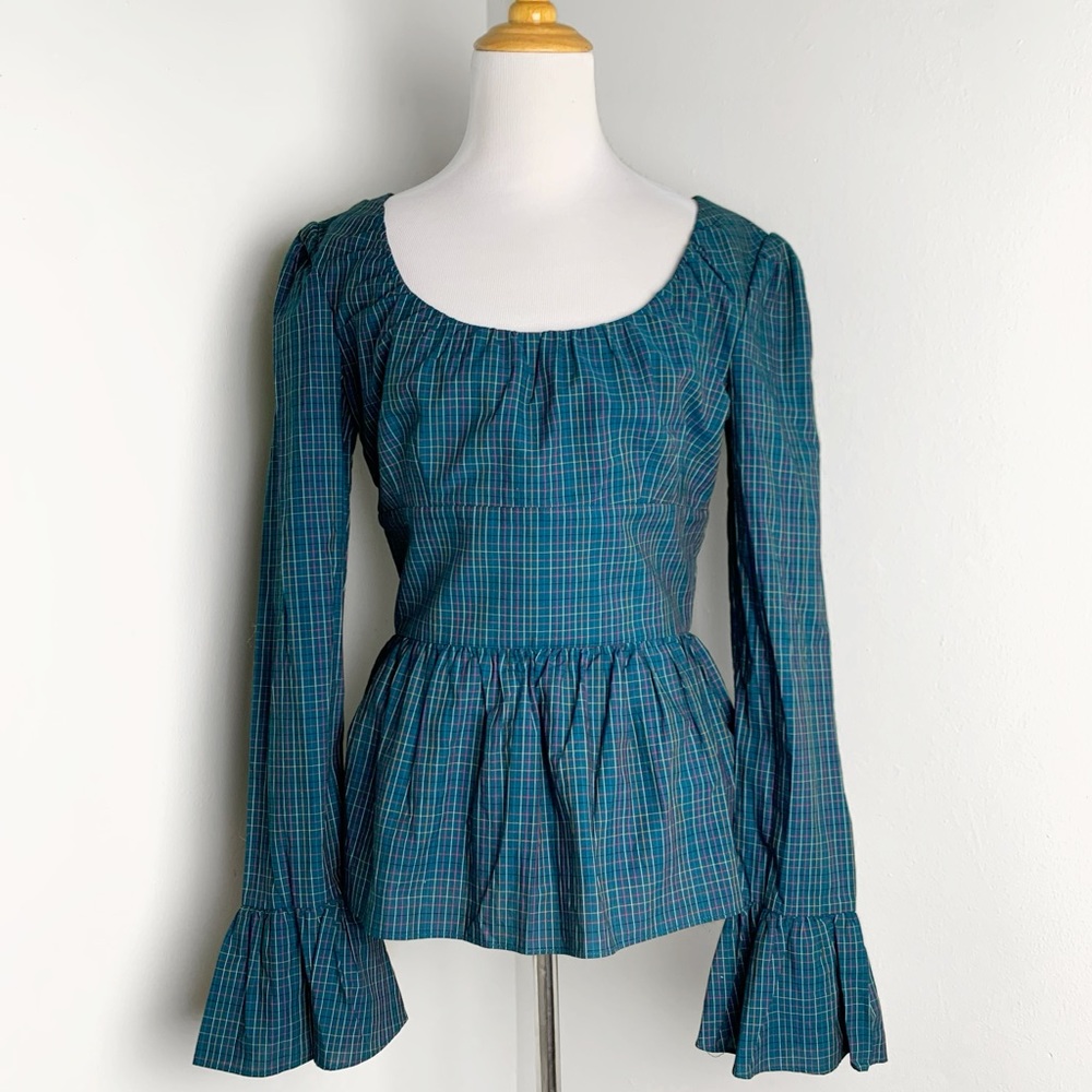 New Petersyn Plaid Top Peplum Corset Small Lilibet